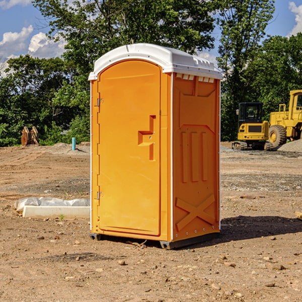 can i customize the exterior of the portable restrooms with my event logo or branding in Laurens County